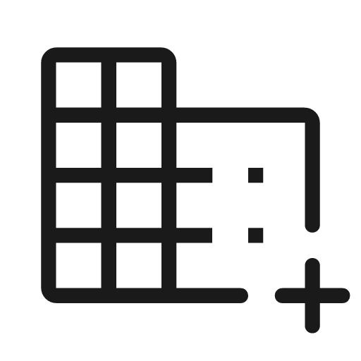 Domain add rounded icon, rounded style, from Material Symbols Light