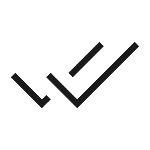 Done all icon, solid style, from Material Symbols Light