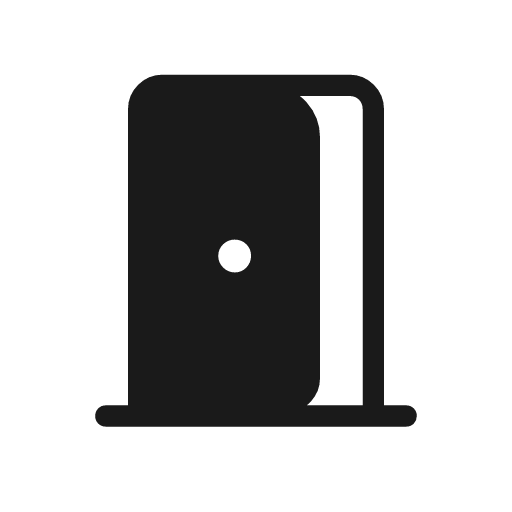 Door open rounded icon, rounded style, from Material Symbols Light