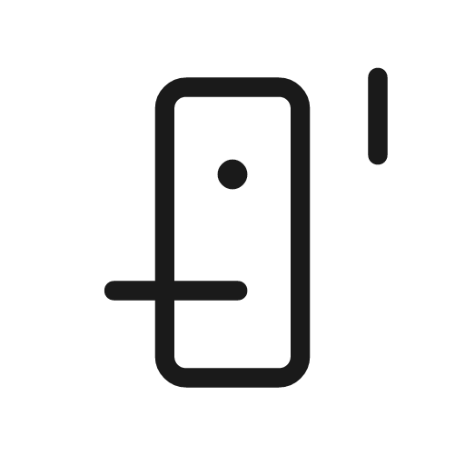 Door sensor outline icon, outline style, from Material Symbols Light
