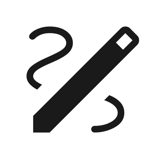Draw icon, solid style, from Material Symbols Light