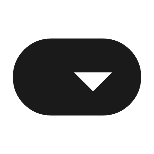Dropdown menu icon, solid style, from Material Symbols Light