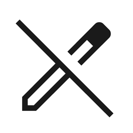 Edit off outline icon, outline style, from Material Symbols Light