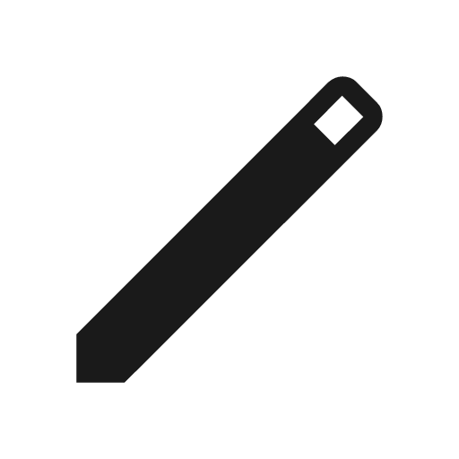 Edit icon, solid style, from Material Symbols Light