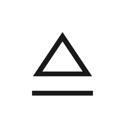 Eject outline icon, outline style, from Material Symbols Light