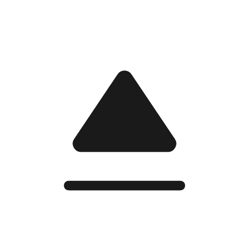 Eject rounded icon, rounded style, from Material Symbols Light