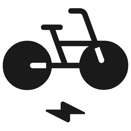 Electric bike rounded icon, rounded style, from Material Symbols Light