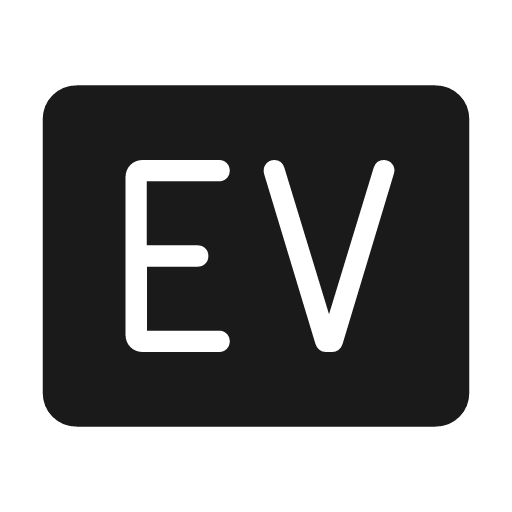 Ev mobiledata badge rounded icon, rounded style, from Material Symbols Light