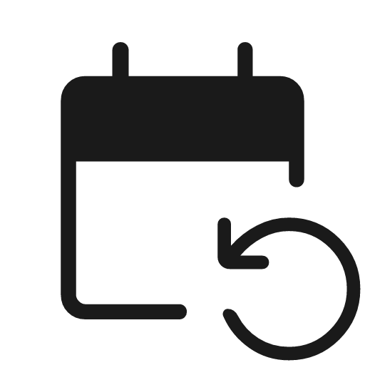 Event repeat rounded icon, rounded style, from Material Symbols Light