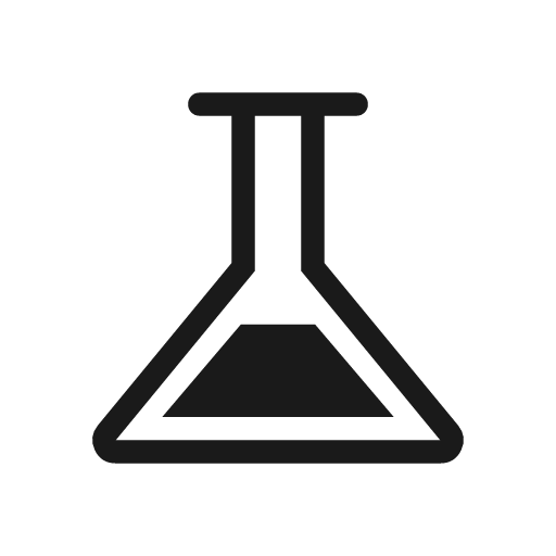 Experiment outline icon, outline style, from Material Symbols Light