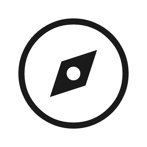 Explore outline icon, outline style, from Material Symbols Light