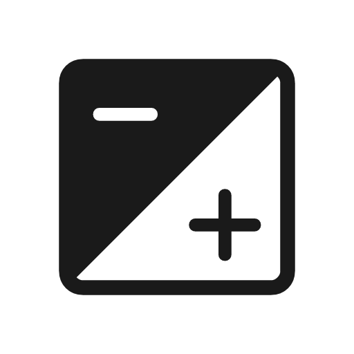 Exposure rounded icon, rounded style, from Material Symbols Light