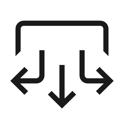 Fan indirect icon, solid style, from Material Symbols Light