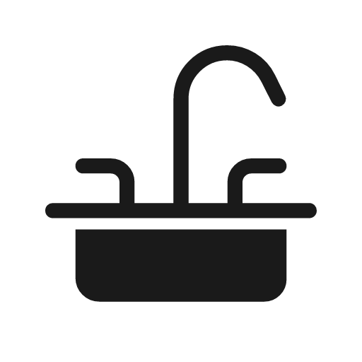 Faucet rounded icon, rounded style, from Material Symbols Light
