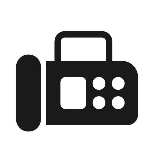 Fax rounded icon, rounded style, from Material Symbols Light