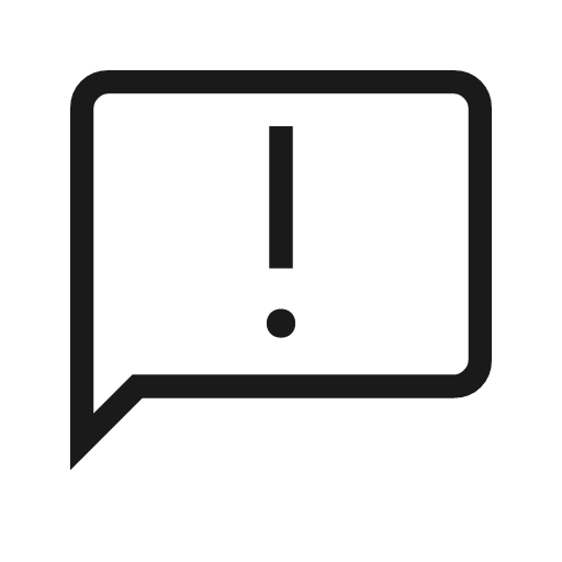 Feedback outline icon, outline style, from Material Symbols Light