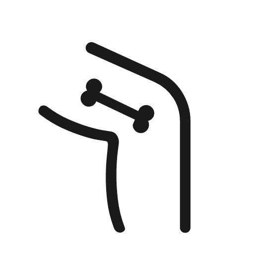 Femur alt outline rounded icon, rounded style, from Material Symbols Light
