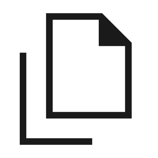 File copy outline sharp icon, sharp-cornered style, from Material Symbols Light