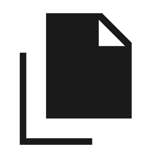 File copy sharp icon, sharp-cornered style, from Material Symbols Light