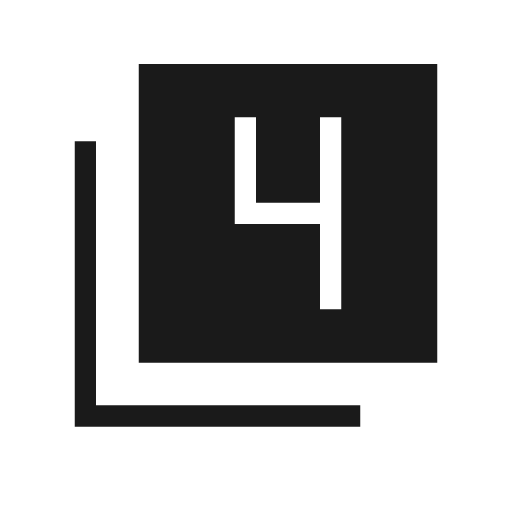 Filter 4 sharp icon, sharp-cornered style, from Material Symbols Light