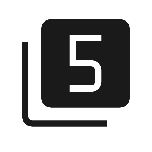 Filter 5 icon, solid style, from Material Symbols Light