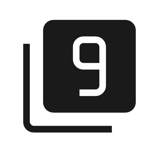 Filter 9 icon, solid style, from Material Symbols Light