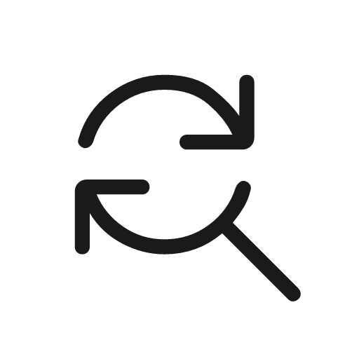 Find replace rounded icon, rounded style, from Material Symbols Light