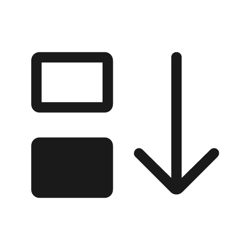 Flex direction rounded icon, rounded style, from Material Symbols Light