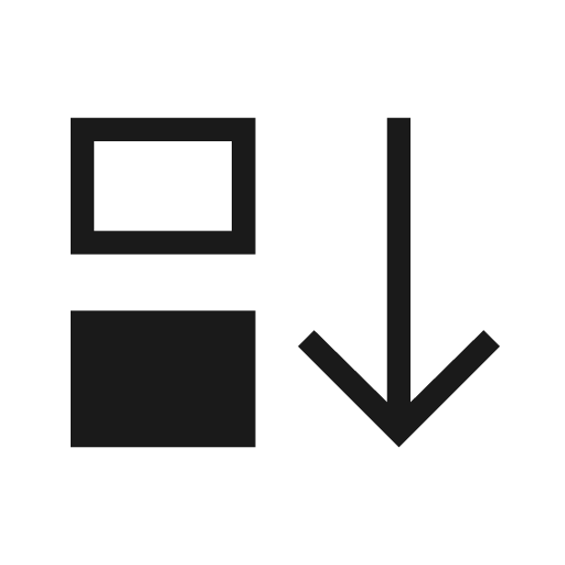 Flex direction icon, solid style, from Material Symbols Light