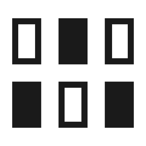 Flex wrap icon, solid style, from Material Symbols Light