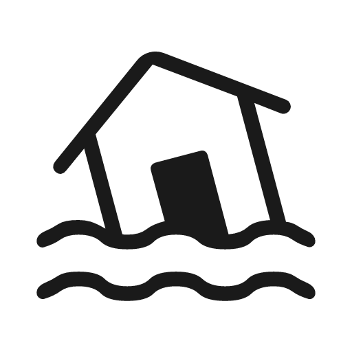 Flood outline rounded icon, rounded style, from Material Symbols Light