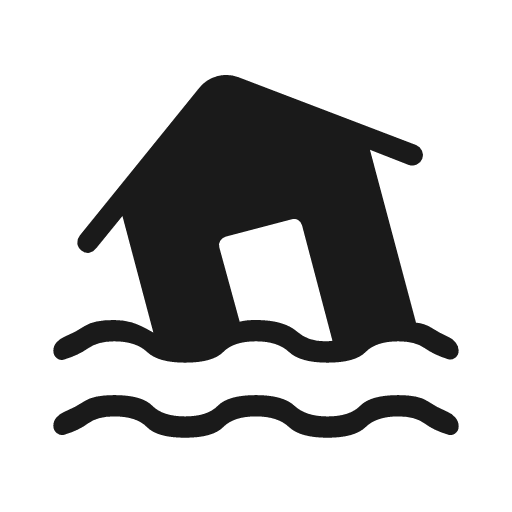 Flood rounded icon, rounded style, from Material Symbols Light