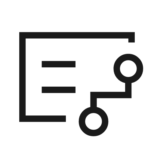 Flowsheet outline sharp icon, sharp-cornered style, from Material Symbols Light