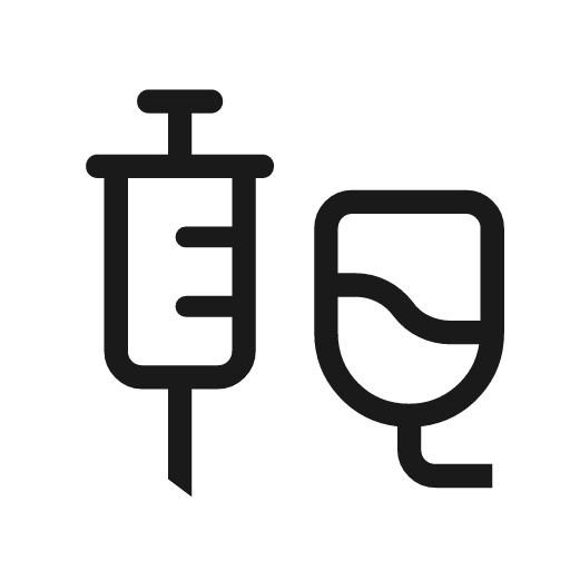 Fluid med outline icon, outline style, from Material Symbols Light