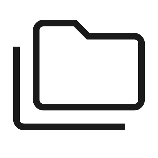 Folder copy outline icon, outline style, from Material Symbols Light