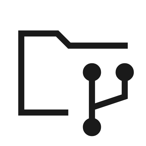 Folder data outline sharp icon, sharp-cornered style, from Material Symbols Light