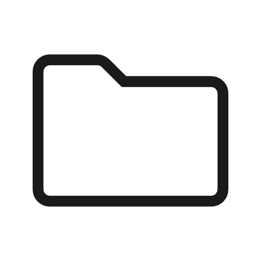 Folder outline rounded icon, rounded style, from Material Symbols Light
