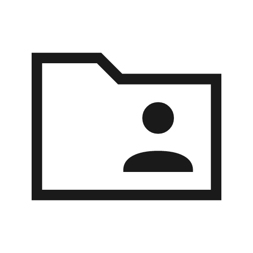 Folder shared outline sharp icon, sharp-cornered style, from Material Symbols Light
