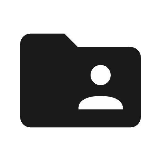 Folder shared icon, solid style, from Material Symbols Light