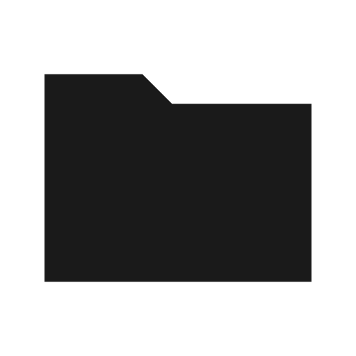Folder sharp icon, sharp-cornered style, from Material Symbols Light