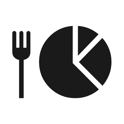 Fork chart icon, solid style, from Material Symbols Light