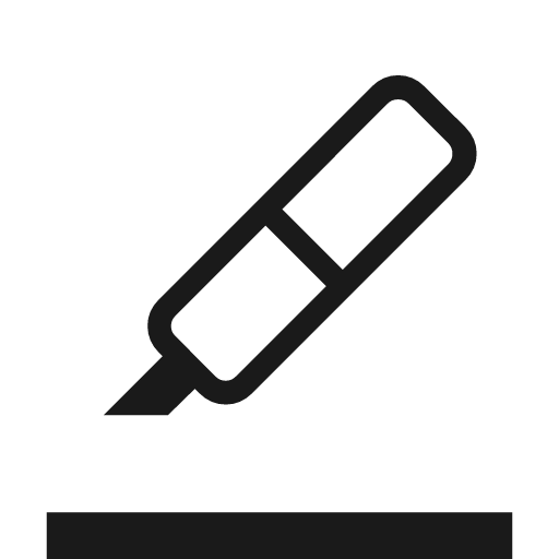 Format ink highlighter outline icon, outline style, from Material Symbols Light