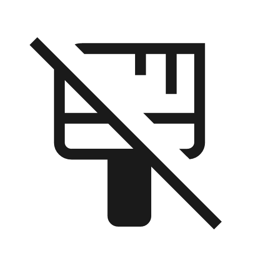 Format paint off outline icon, outline style, from Material Symbols Light