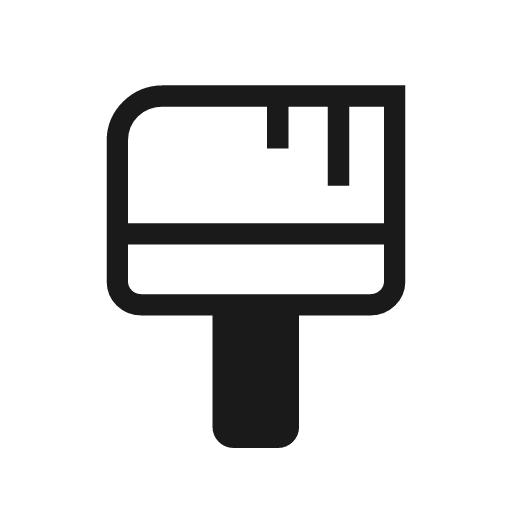 Format paint outline icon, outline style, from Material Symbols Light