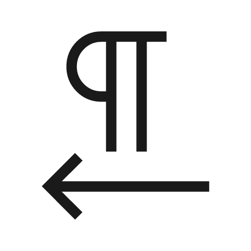 Format textdirection r to l outline icon, outline style, from Material Symbols Light