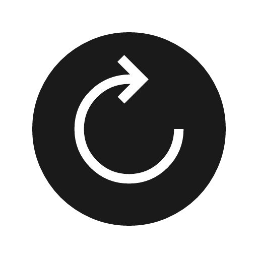Forward circle icon, solid style, from Material Symbols Light