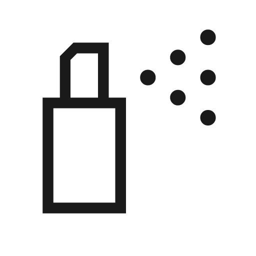 Fragrance outline sharp icon, sharp-cornered style, from Material Symbols Light