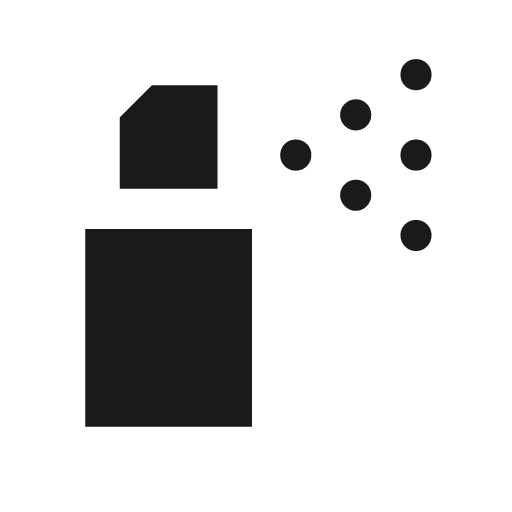 Fragrance sharp icon, sharp-cornered style, from Material Symbols Light