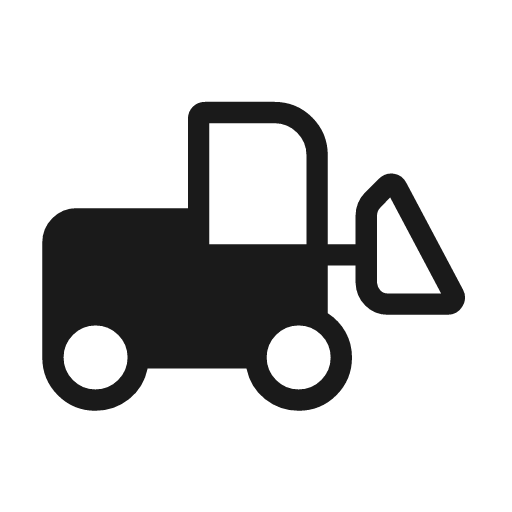 Front loader rounded icon, rounded style, from Material Symbols Light