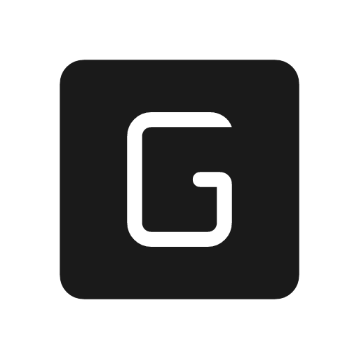 G mobiledata badge rounded icon, rounded style, from Material Symbols Light